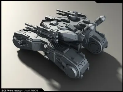MK1-Tank 3D Print futuristic tank 3D print model purchase