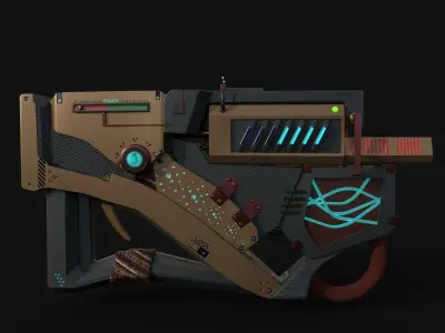 Future Gun Free 3D model