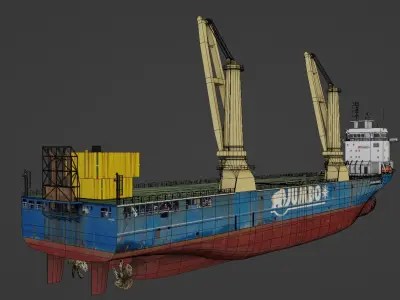 Jumbo heavy load vessel  Low-poly 3D model