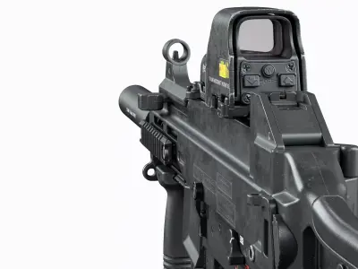 HK UMP 45 Tactical Low-poly 3D model