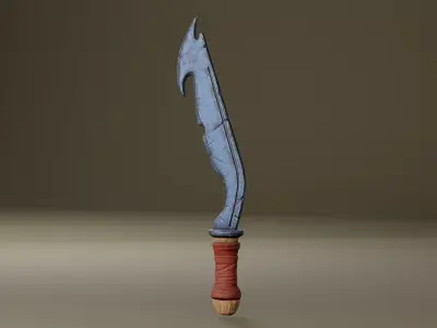Stylized Warrior Blade Low-poly 3D model