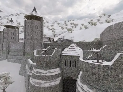 Medieval Castle 3D model 17