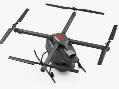  Cargo Drone for the US Navy Rigged for Cinema 4D 