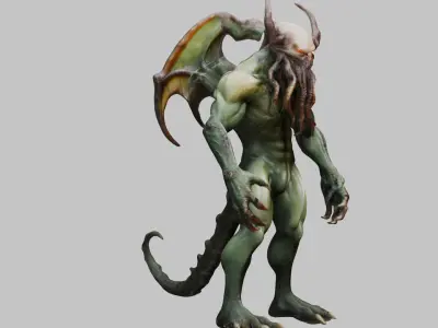 Scorpion Man 3D Model Low-poly 3D model