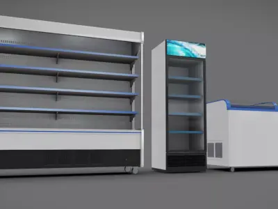 Supermarket Assets  Low-poly 3D model