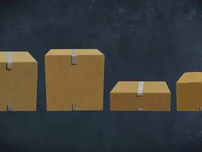 Cardboard Clean Series BoxIC G1 N1-4 3D model