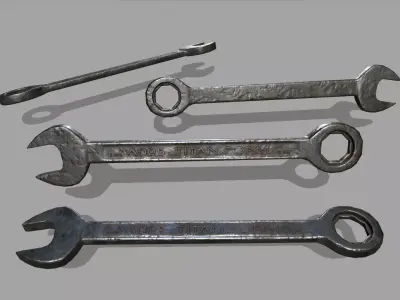 wrench Low-poly 3D model 26