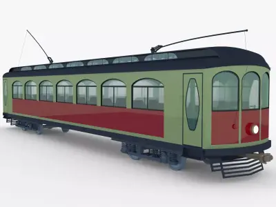 Historical Tram Free 3D model