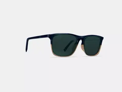 Fletcher Low Bridge Fit Sunglasses in Antique Shale Fade 3D model