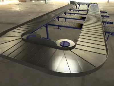 Conveyor plate Low-poly 3D model