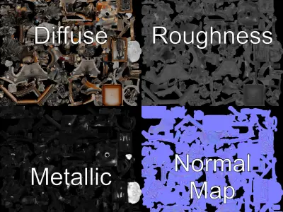 Decorative Vintage Lantern Model Pack Low-poly 3D model