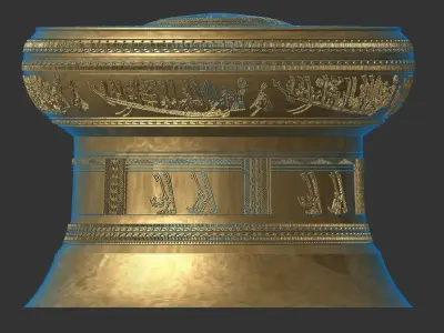 Antiquated Bronze Drum 3D print model