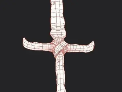 Two-Hand Sword - Game Ready Low-poly 3D model