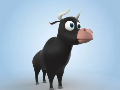 Cartoon Bull 3D model