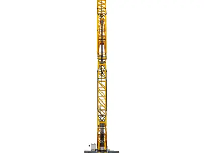 Hydraulic Crane Construction Vehicle Low-poly 3D model