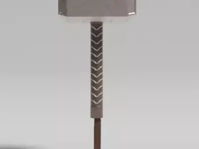 Low-poly Mjolnir thor hammer Low-poly 3D model