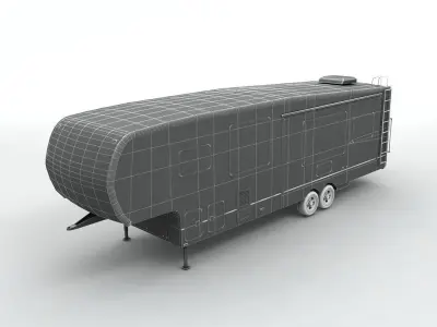 Fifth Wheel Travel Trailer Toy Hauler 2-Axle  3D model