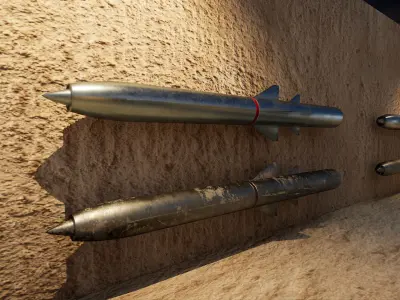 Cruise Missile New Sample Free low-poly 3D model