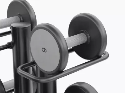 Technogym Vertical Dumbbells Rack 3D model