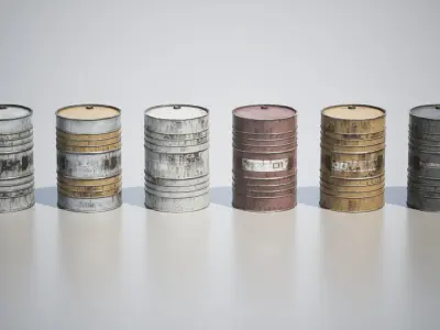 Barrel Pack Vol 01 Low-poly 3D model
