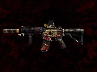 MK18 Rifle Dragon Thema Low-poly 3D model