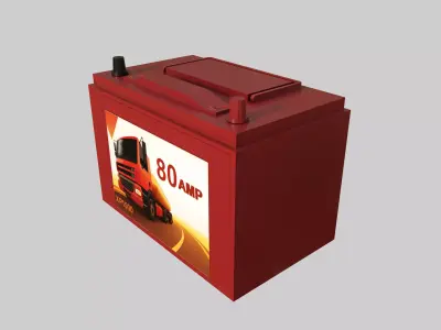 80 AMP Battery Low-poly 3D model