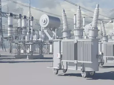 Electric Power Sub Station 3D model