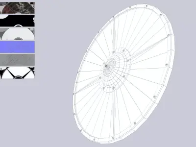 Viking shield Low-poly 3D model 3