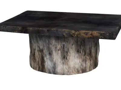 Japanese Antique Low Table 3D model