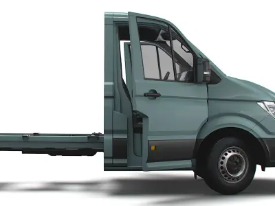 VW Crafter Chassis SingleCab L2 HQInterior 2023 3D model