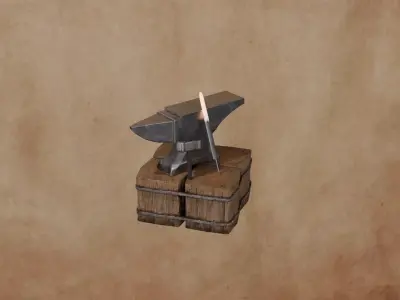 Gameready forge Assets Low-poly 3D model