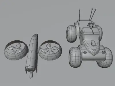 Defender move  Low-poly 3D model