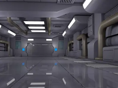 Sci Fi Room Interior 3D model purchase