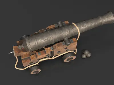 Medieval Gun 3D model
