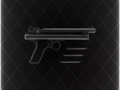 Tranquillizer Pistol and Ammo 3D model