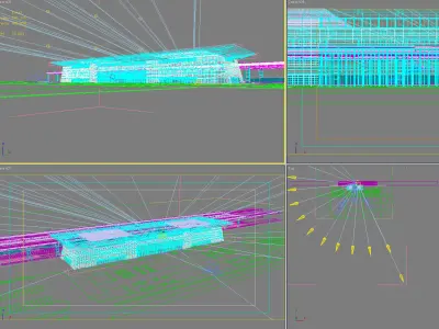 Station Building 3D model 3