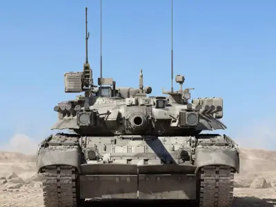 T-80UK military tank 3D model