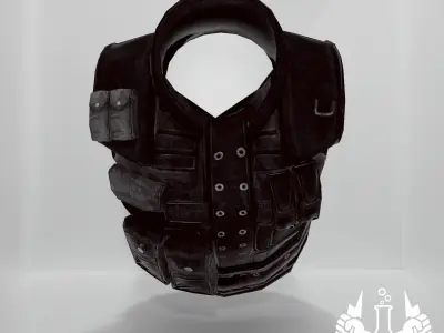 Game-Ready Police Tactical Combat Vest Low-poly 3D model