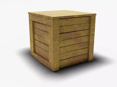 PBR Box Crate Low-poly 3D model