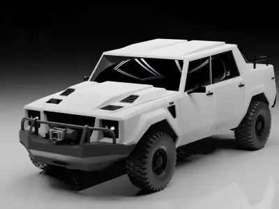 off road suv 4x4  Low-poly 3D model