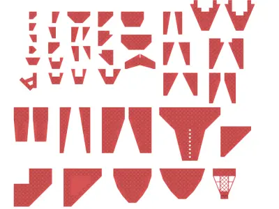TwindBricks3D - 49 Bricks Plate Wedge  collection 3D print model
