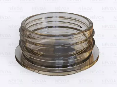 Neck finish - PCF 48P 2 - voluntary standard hot fill finish 3D model