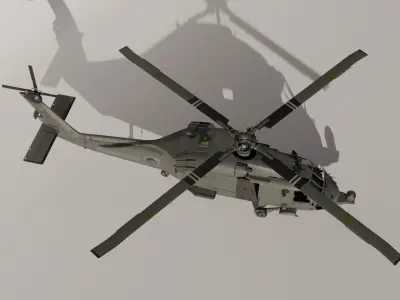 Seahawk Helicopter 3D Model 3D model