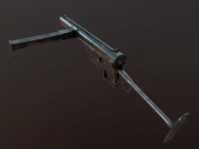 STEN Mk2 ww2 british smg pbr Low-poly 3D model