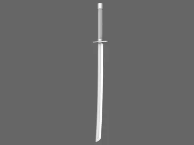 Cyborg Katana Sword Free 3D model