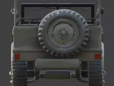 WWII Half-Track Troop Carrier 3D Model Low-poly 3D model