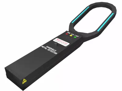 Handheld Metal Detector Low Poly  Low-poly 3D model