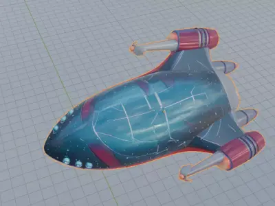 Sci-Fi Spaceship 3D Model 3D model