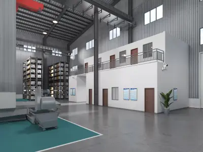 Warehouse - Factory Interior  3D model