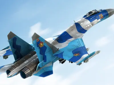 Su-27 Flanker 3D model purchase